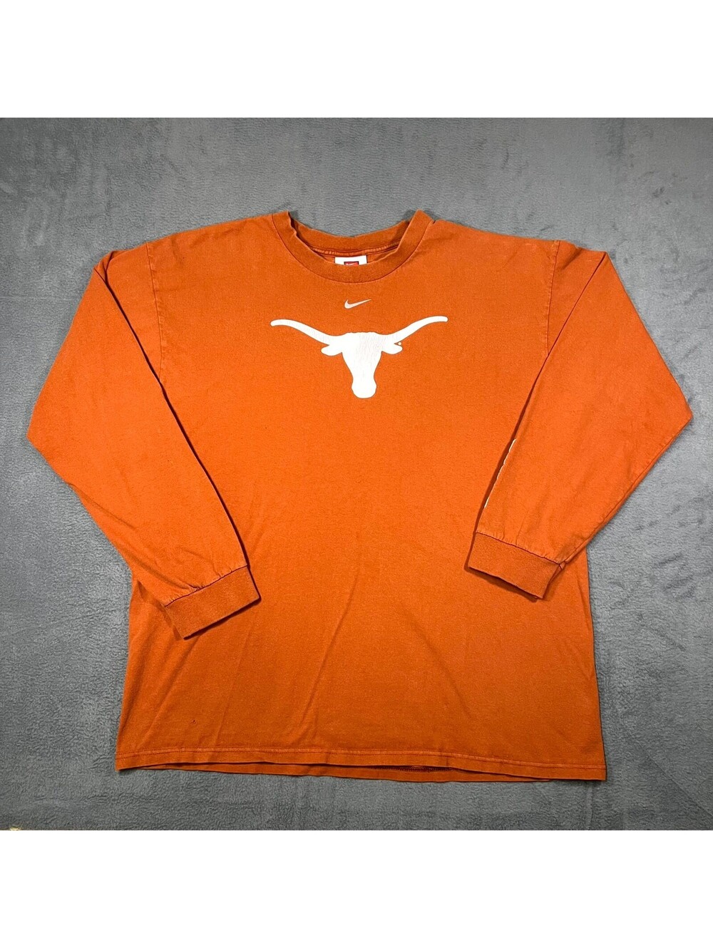 Y2K Texas Longhorns Nike T-Shirt Orange Mens Large Long Sleeve Graphic Logo